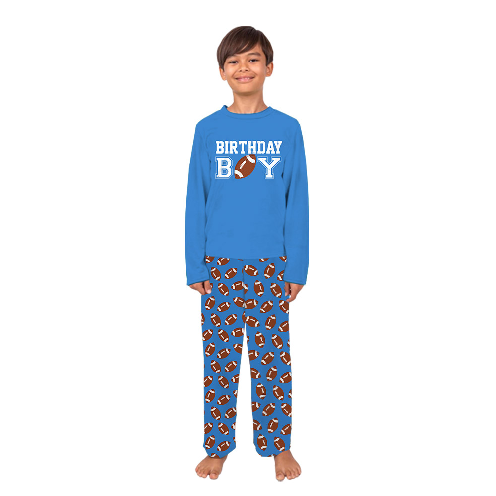 Custom Birthday Boy American Football Pajamas Custom Birthday Boy American Football Pajamas