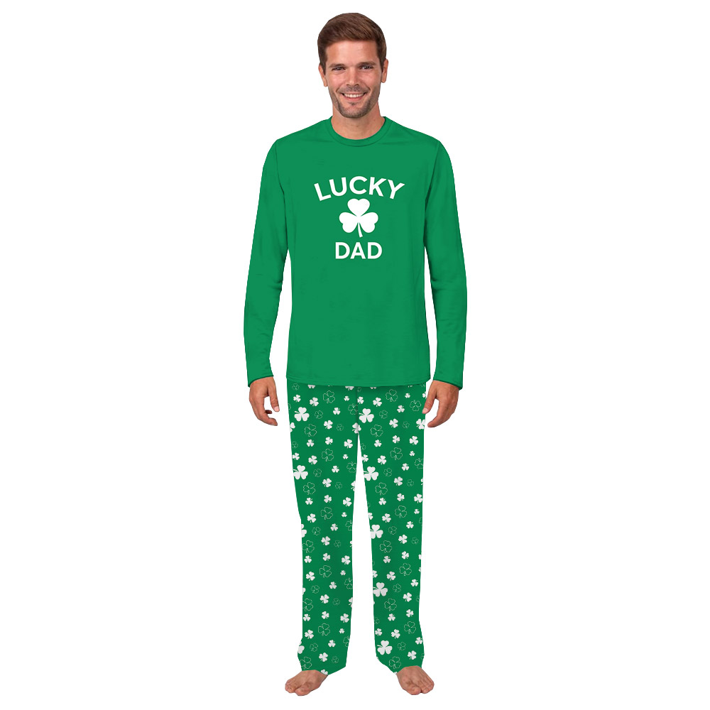 Festive Lucky Shamrock Family Pajamas For St Patrick Day Festive Lucky Shamrock Family Pajamas For St Patrick Day