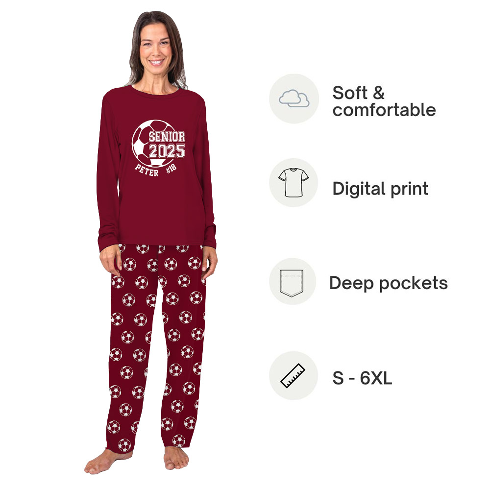 Customizable Senior Soccer Player Pajama Sets 2025 Customizable Senior Soccer Player Pajama Sets 2025