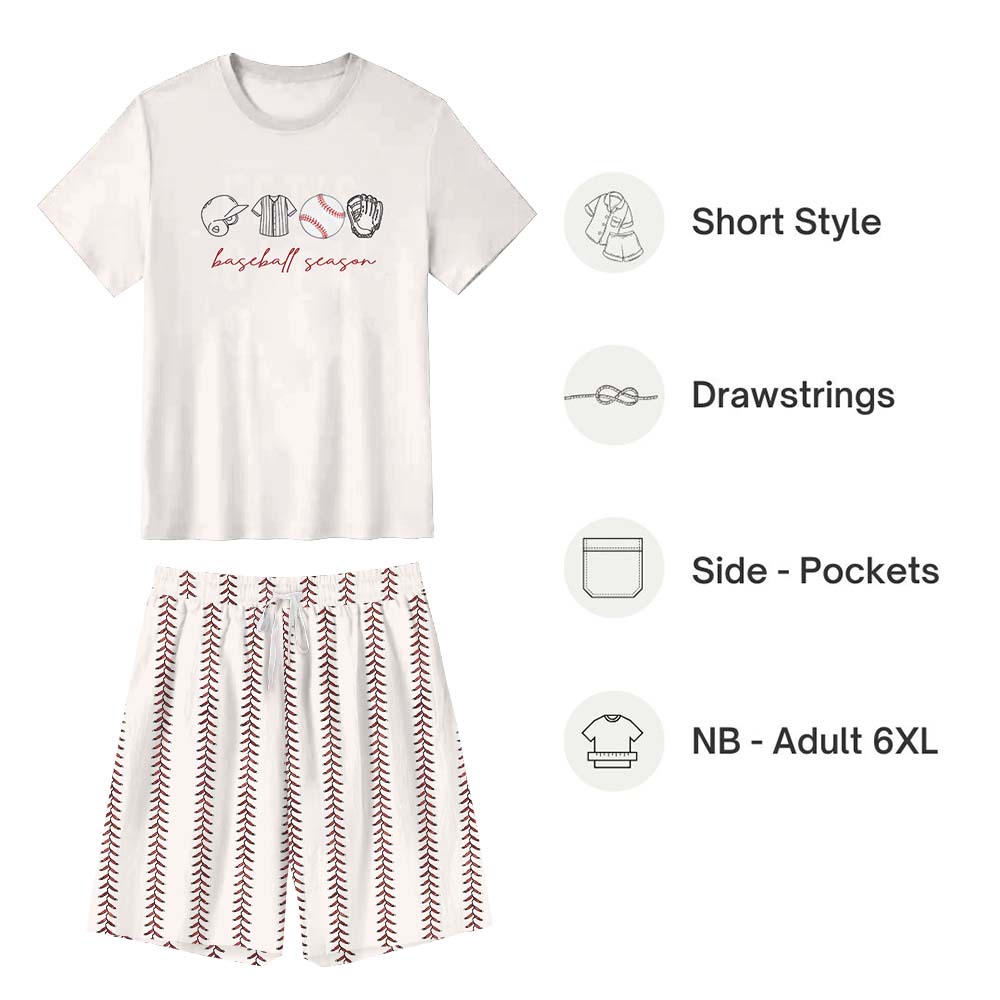 Festive Baseball Season Matching Pajamas Sport Festive Baseball Season Matching Pajamas Sport