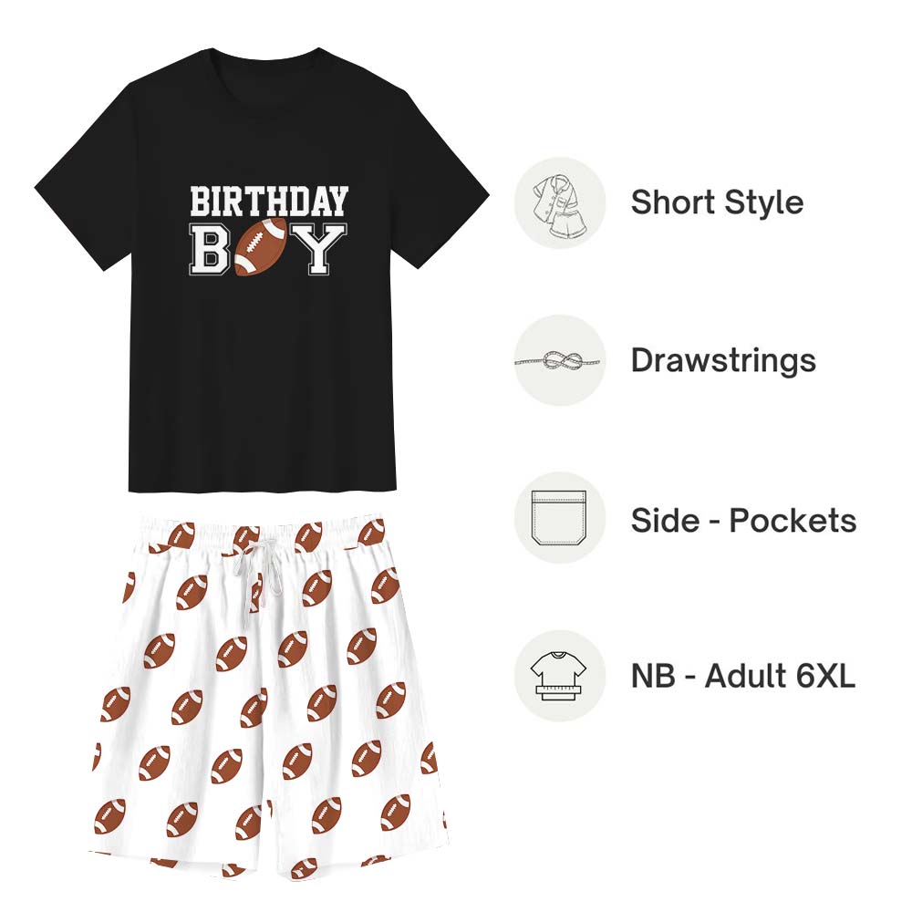 Sporty Football Matching Family Pajamas With Dogs Short Sleeves Sporty Football Matching Family Pajamas With Dogs Short Sleeves