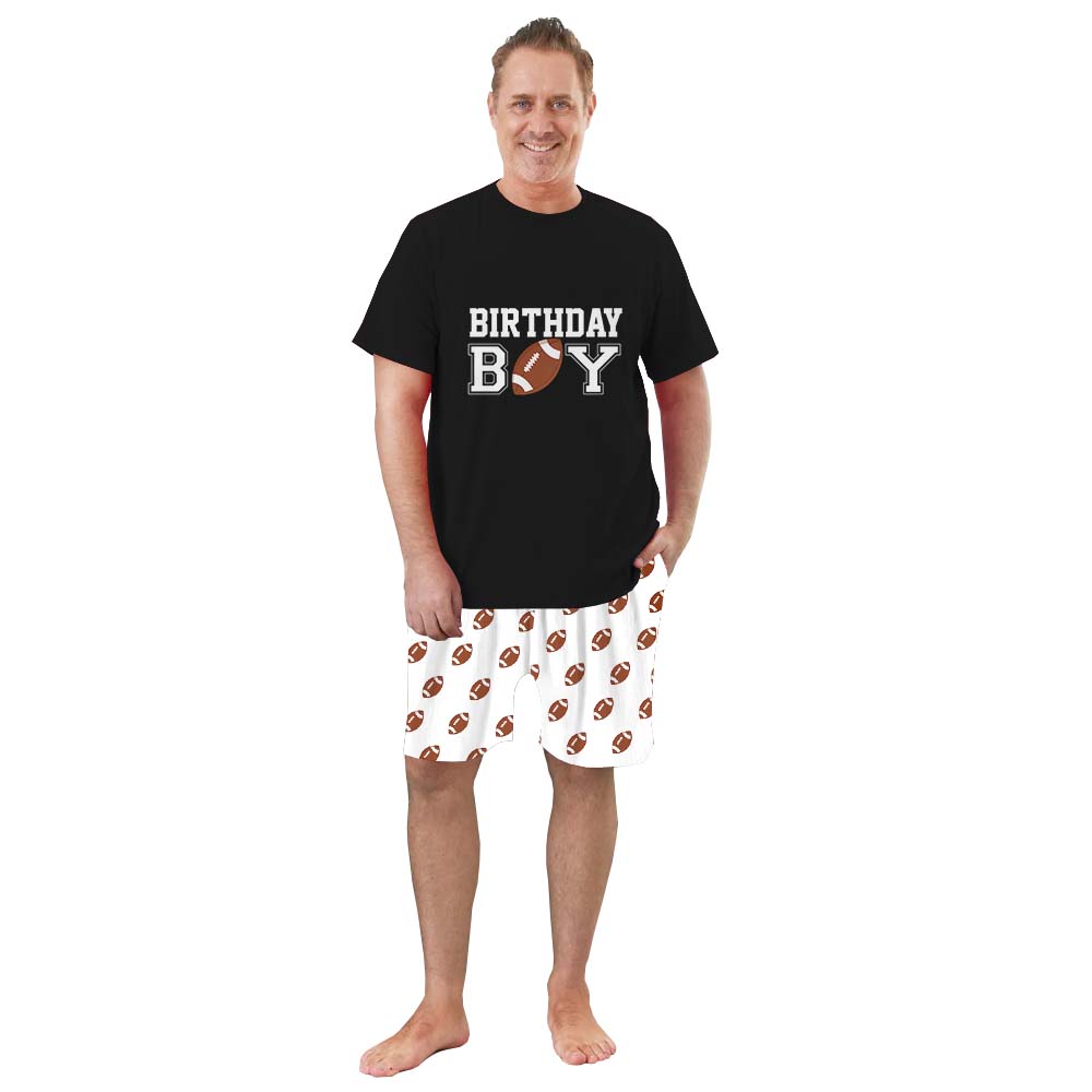 Sporty Football Matching Family Pajamas With Dogs Short Sleeves Sporty Football Matching Family Pajamas With Dogs Short Sleeves