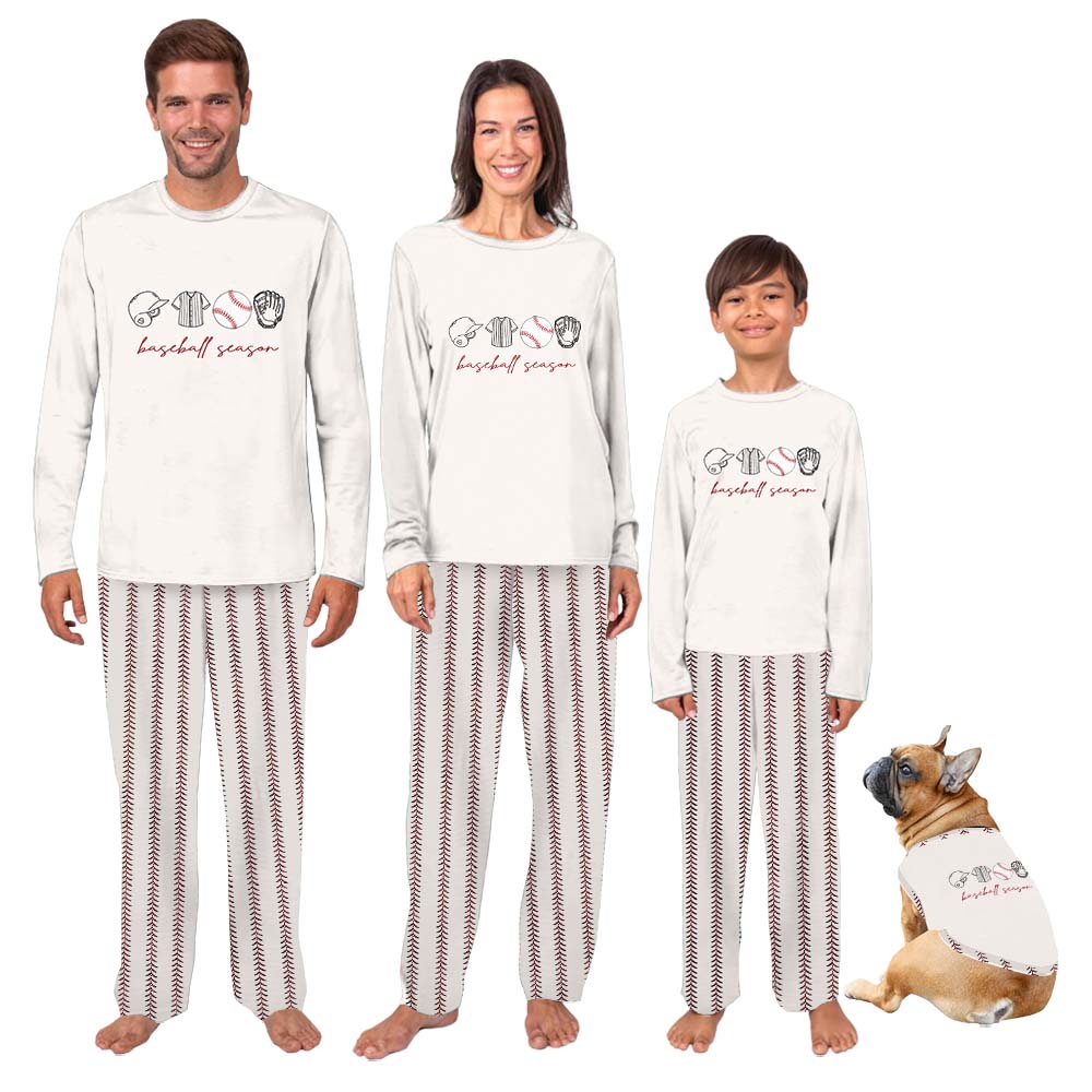 Sporty Baseball Season Owner And Dog Pajamas Sporty Baseball Season Owner And Dog Pajamas