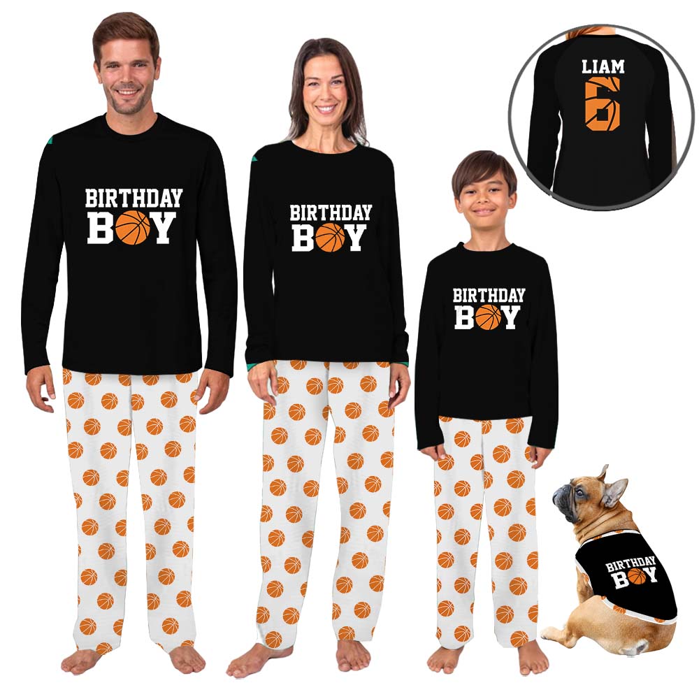 Personalized Name Basketball Matching Family Pajamas Personalized Name Basketball Matching Family Pajamas