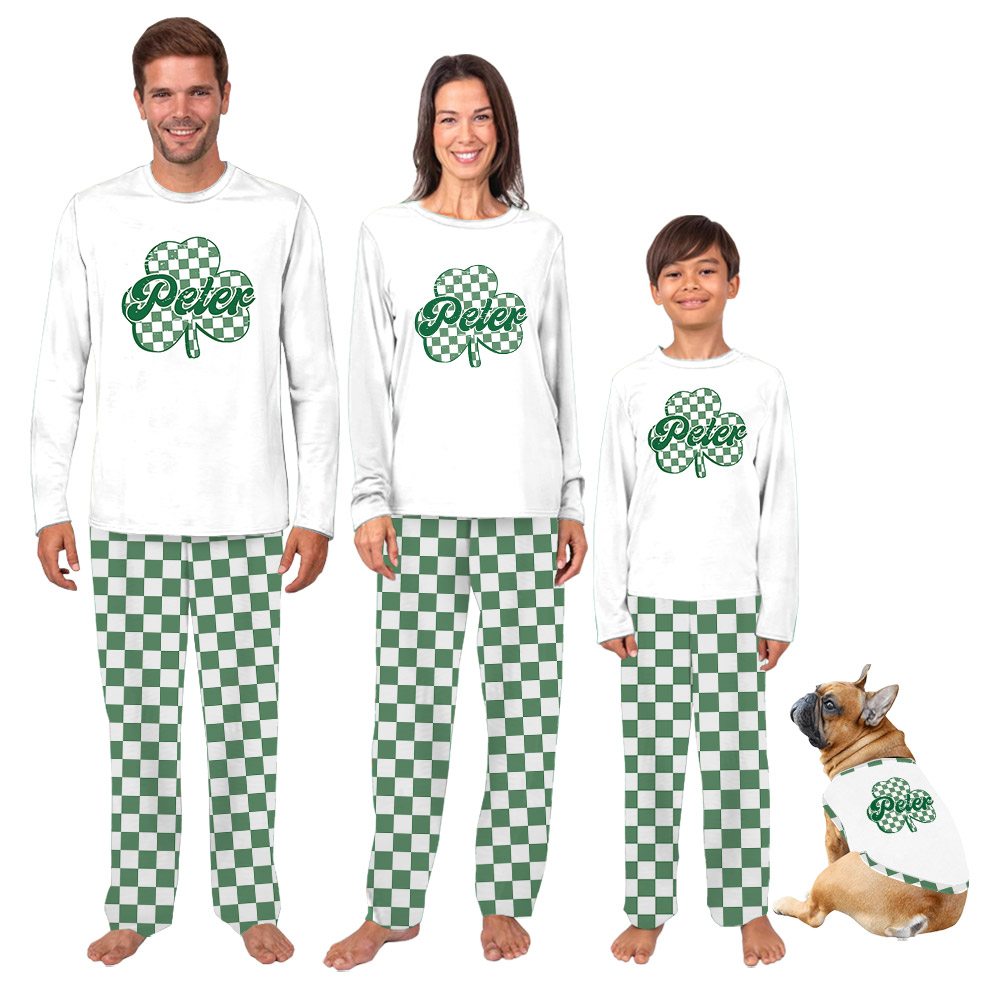 Custom Family St Patrick's Day Pajamas With Name Custom Family St Patrick's Day Pajamas With Name