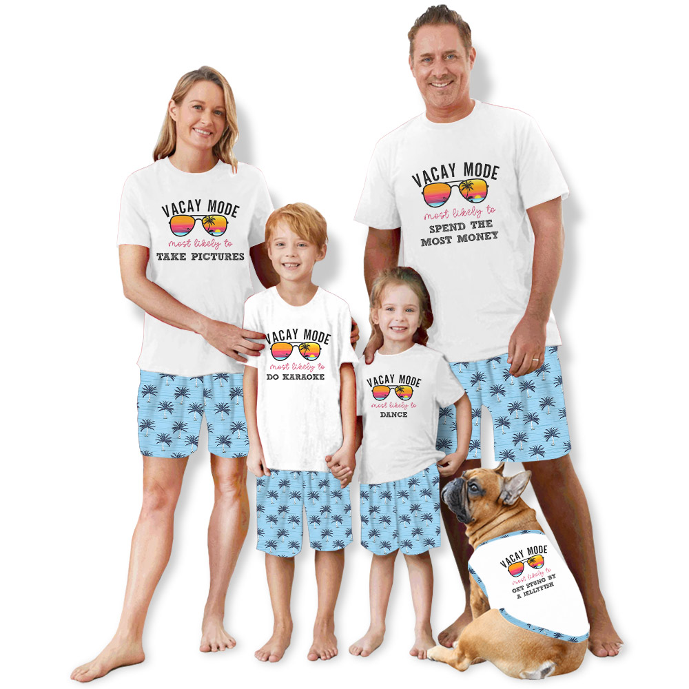Tropical Matching Family Vacation Pajamas Custom Funny Sayings Tropical Matching Family Vacation Pajamas Custom Funny Sayings