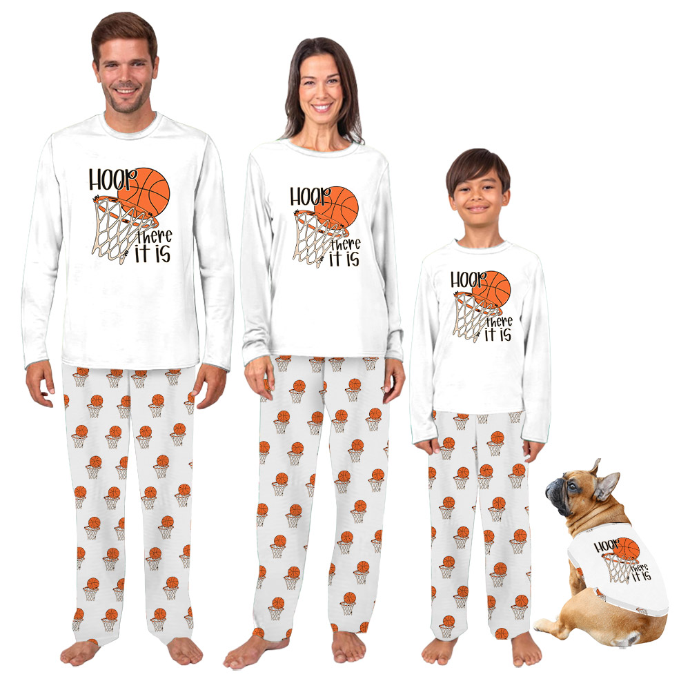 Matching Basketball Theme Long Sleeve Pajamas