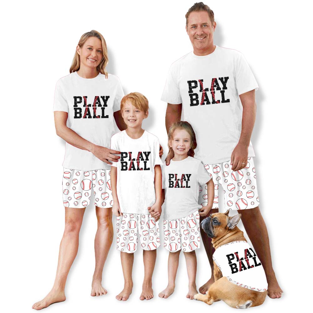 Play Ball Pajamas For Adults Short Sleeves Play Ball Pajamas For Adults Short Sleeves