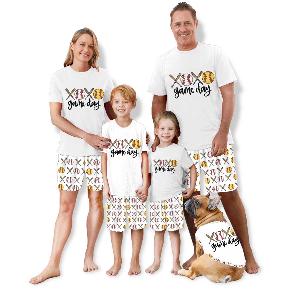 Game Day Baseball And Softball Matching Pajamas Sport Game Day Baseball And Softball Matching Pajamas Sport