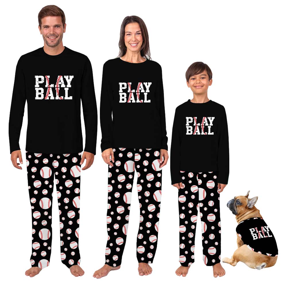 Baseball Play Ball Family Sport PJs Matching Sets Baseball Play Ball Family Sport PJs Matching Sets