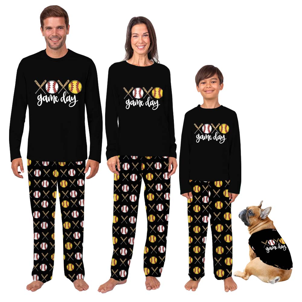Baseball And Softball Game Day Family Sport Pajama Sets Baseball And Softball Game Day Family Sport Pajama Sets
