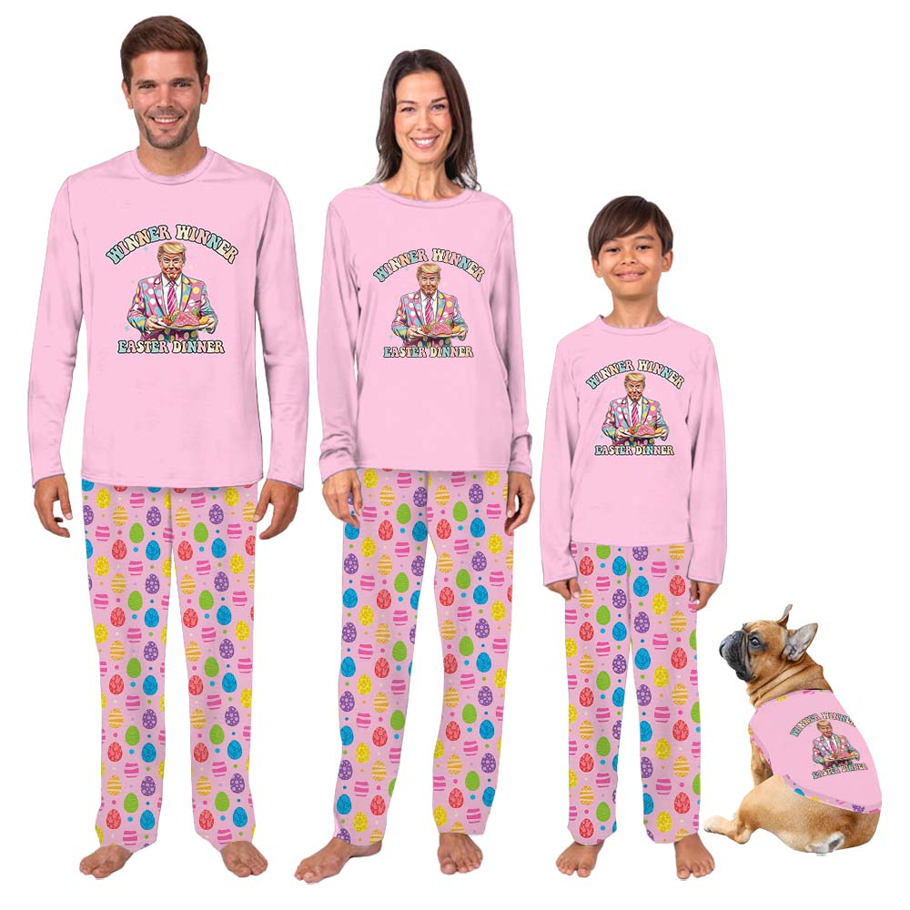 Winner Winner Easter Dinner Owner And Dog Pajamas