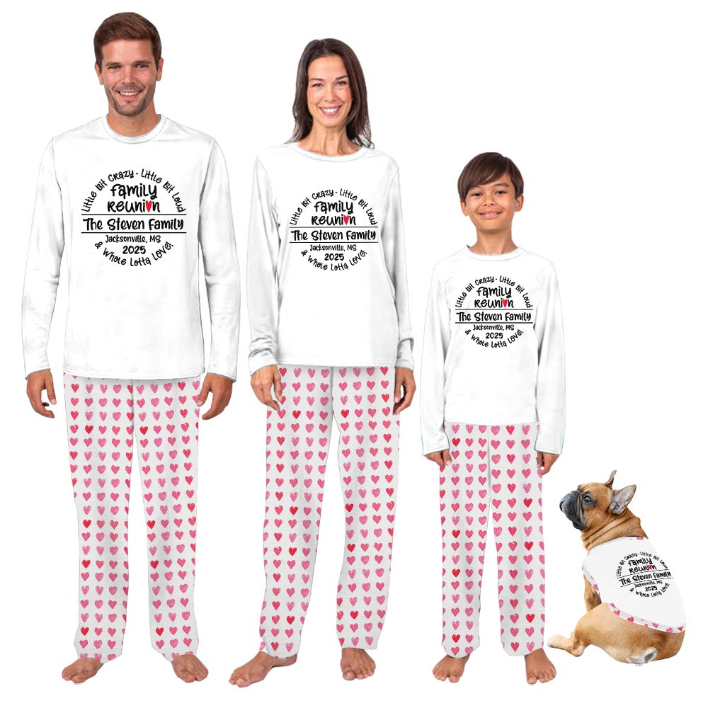 Custom Name Family Reunion Holiday PJ Sets Custom Name Family Reunion Holiday PJ Sets