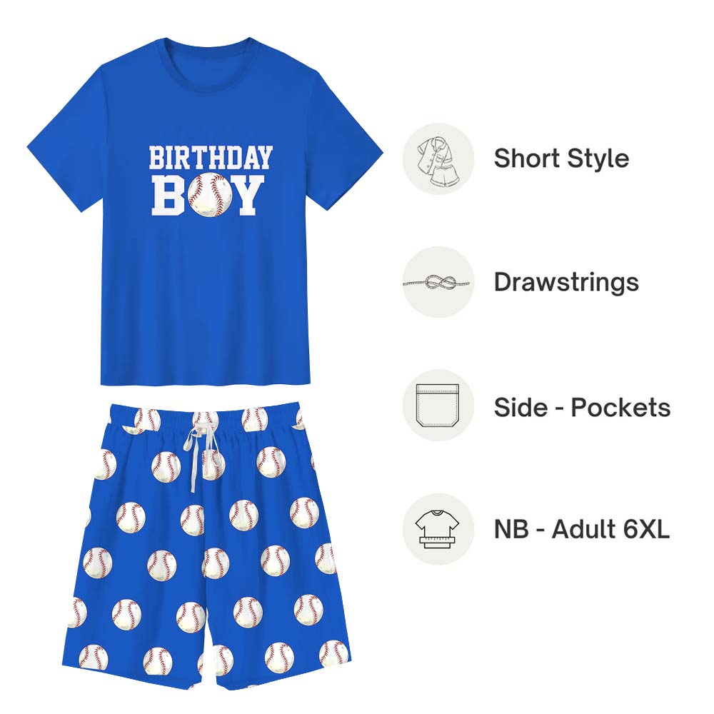 Personalized Baseball Sport Pajama Short Set Personalized Baseball Sport Pajama Short Set