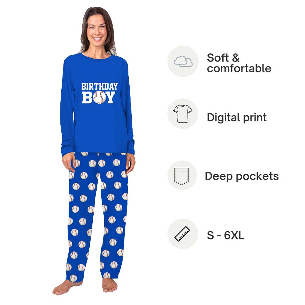 Custom Name Birthday Boy Baseball Matching Family Pajamas With Dogs Custom Name Birthday Boy Baseball Matching Family Pajamas With Dogs