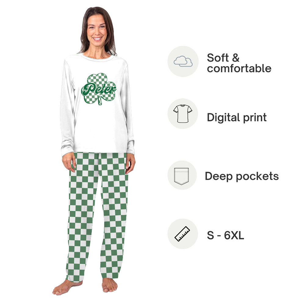 Custom Family St Patrick's Day Pajamas With Name Custom Family St Patrick's Day Pajamas With Name