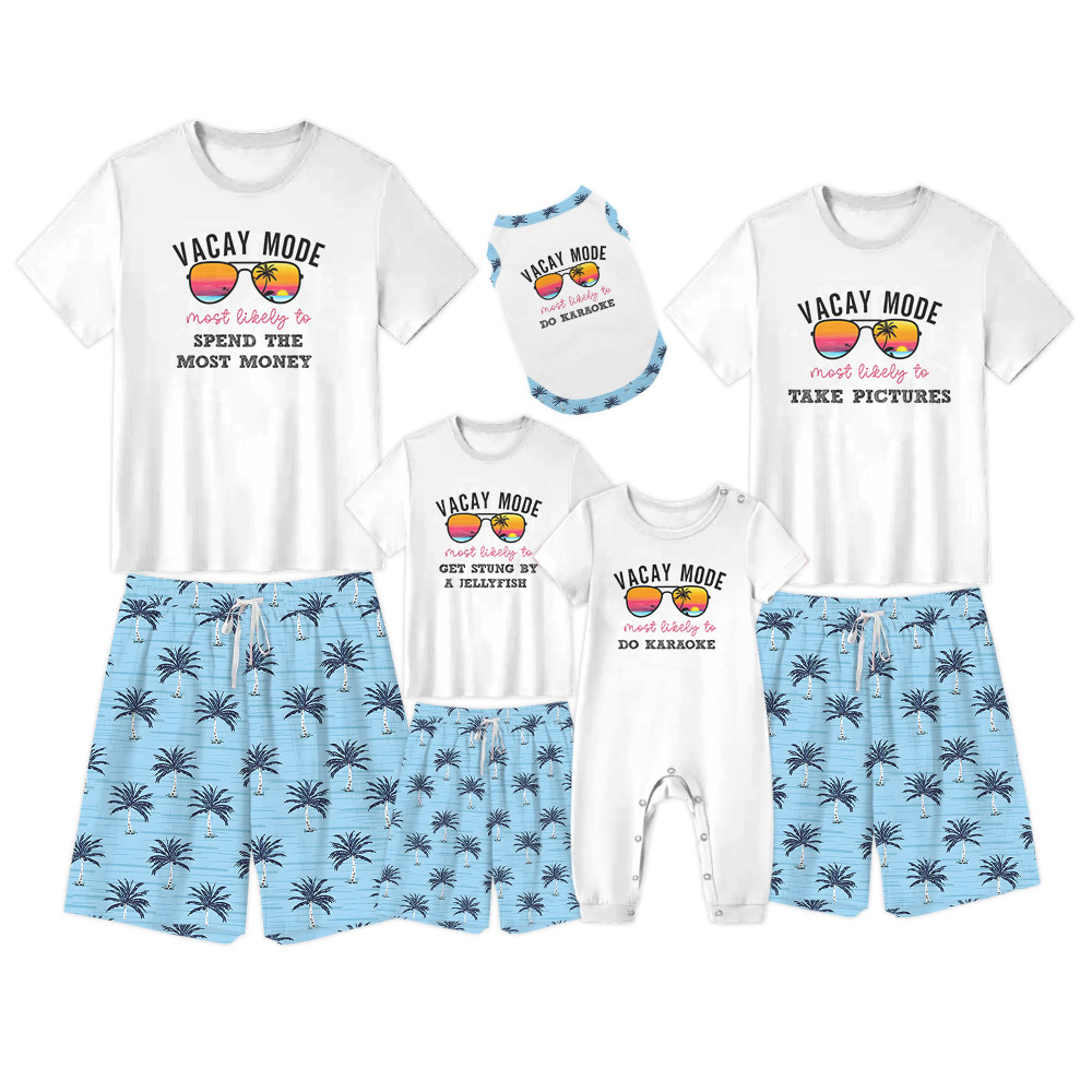 Tropical Matching Family Vacation Pajamas Custom Funny Sayings Tropical Matching Family Vacation Pajamas Custom Funny Sayings