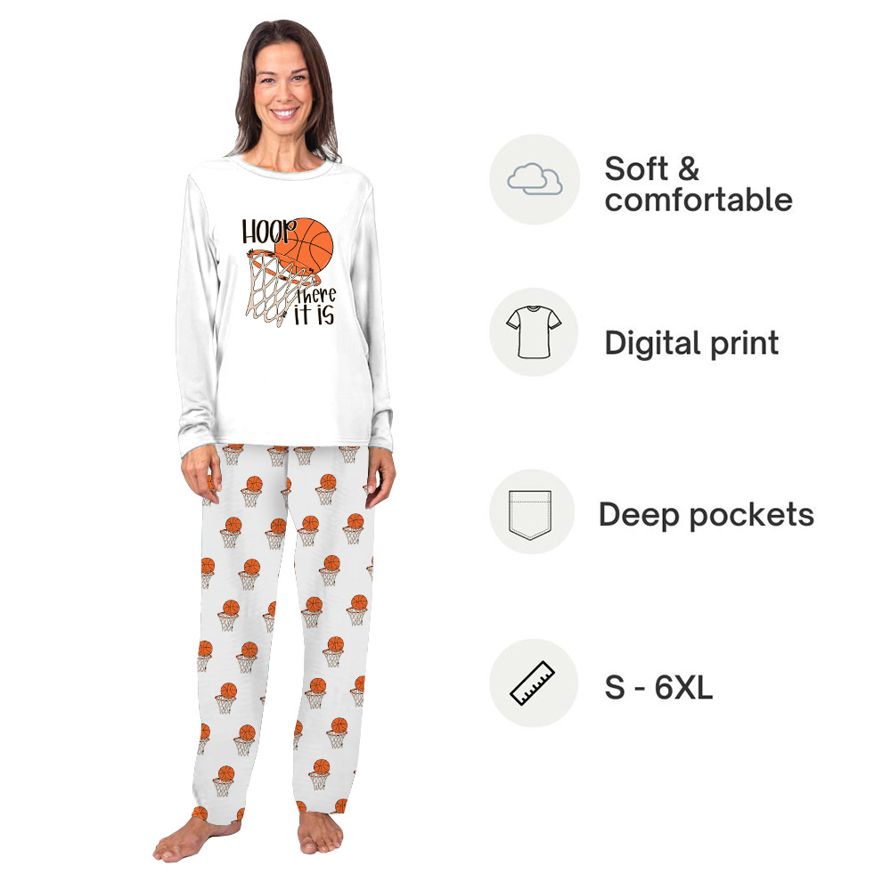 Matching Basketball Theme Long Sleeve Pajamas