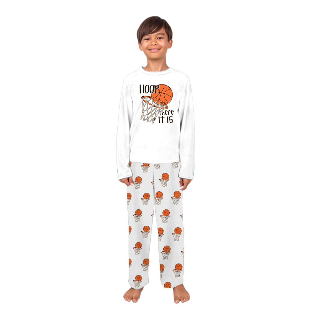 Matching Basketball Theme Long Sleeve Pajamas