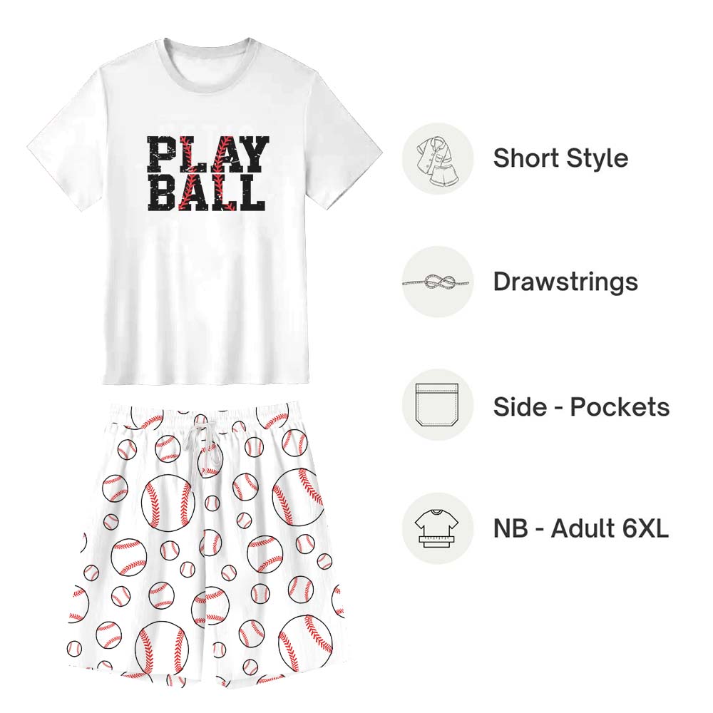 Play Ball Pajamas For Adults Short Sleeves Play Ball Pajamas For Adults Short Sleeves