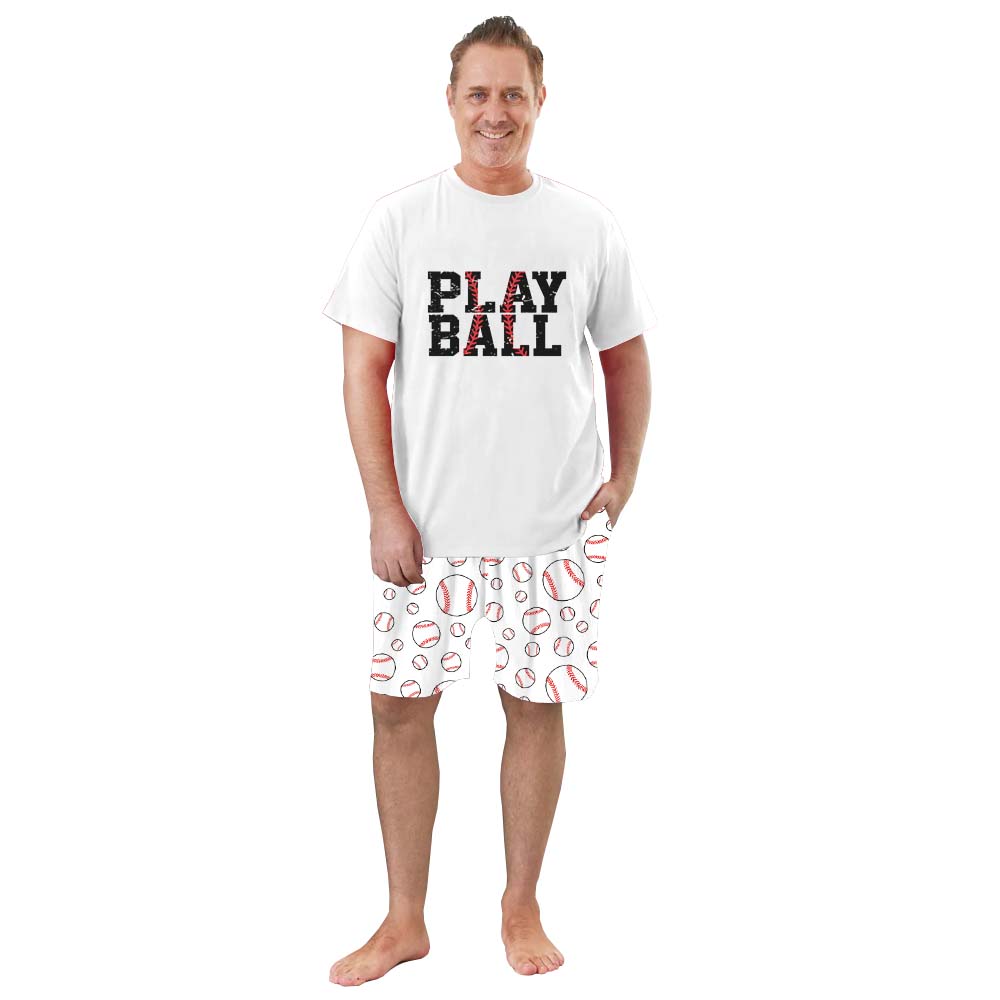 Play Ball Pajamas For Adults Short Sleeves Play Ball Pajamas For Adults Short Sleeves