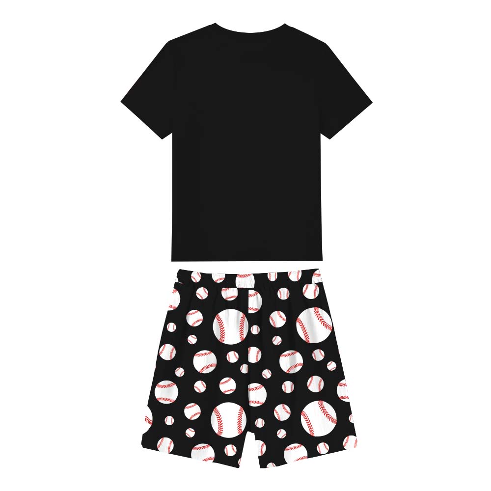 Play Ball Family Sport Pajamas With Dog Short Sleeves