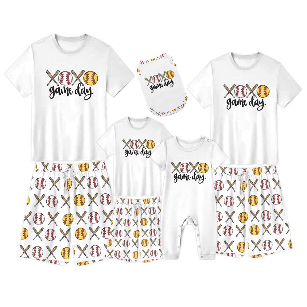 Game Day Baseball And Softball Matching Pajamas Sport Game Day Baseball And Softball Matching Pajamas Sport