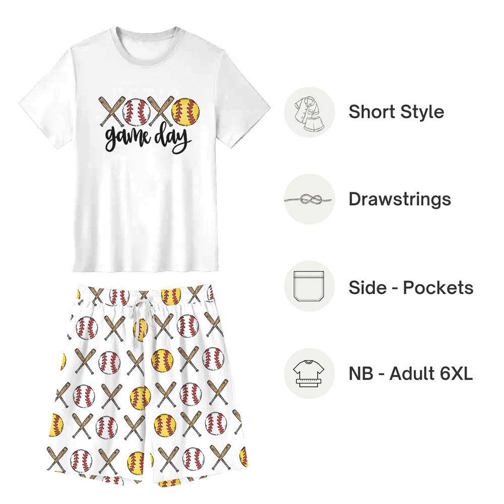 Game Day Baseball And Softball Matching Pajamas Sport Game Day Baseball And Softball Matching Pajamas Sport