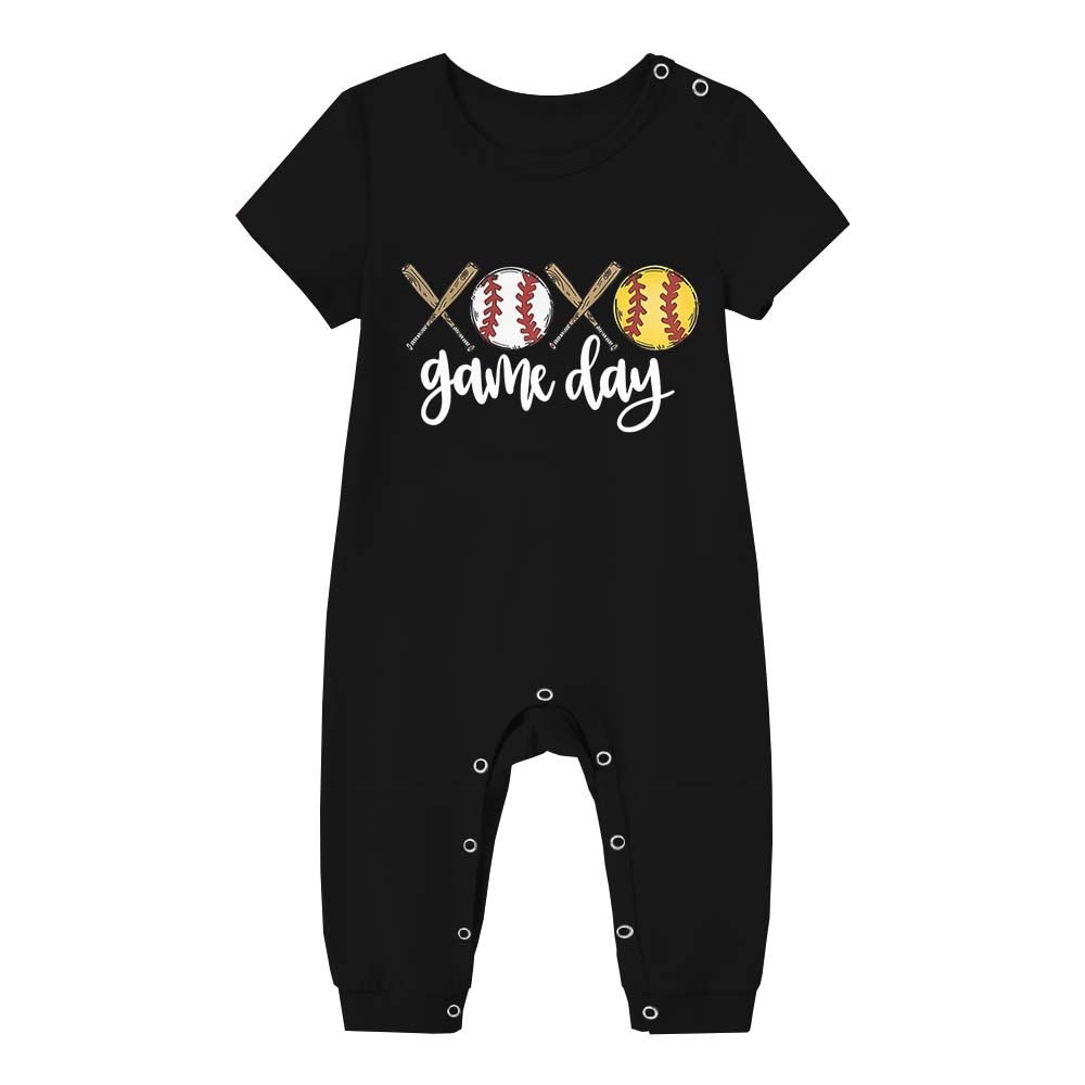 Baseball And Softball Game Day Pajamas For Adults Short Sleeves Baseball And Softball Game Day Pajamas For Adults Short Sleeves