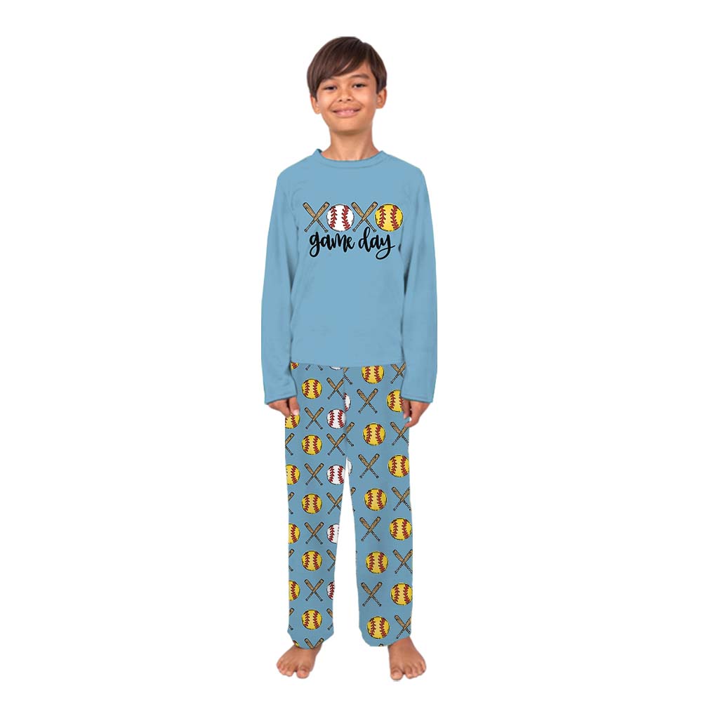 Baseball And Softball Game Day Themed Owner And Dog Pajamas Baseball And Softball Game Day Themed Owner And Dog Pajamas