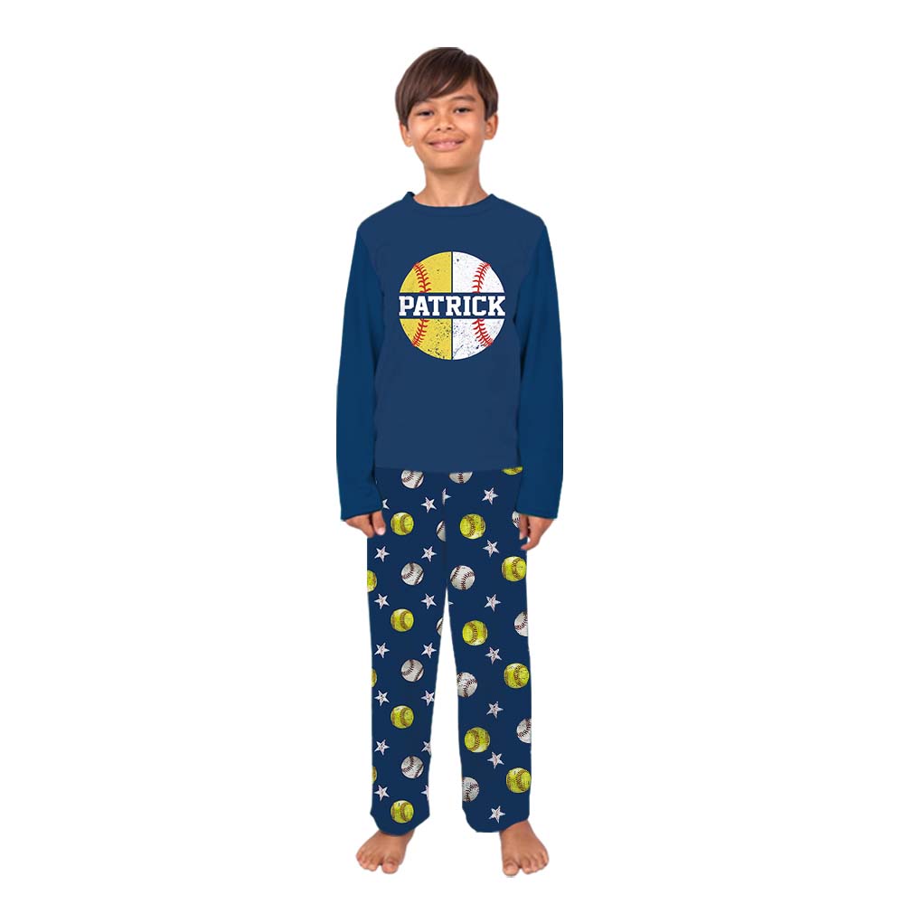 Custom Softball and Baseball Matching Sport Pajamas Whole Family Custom Softball and Baseball Matching Sport Pajamas Whole Family