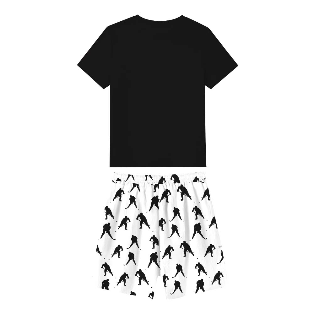 Eat Sleep Hockey Repeat Pajamas Tshirts And Shorts