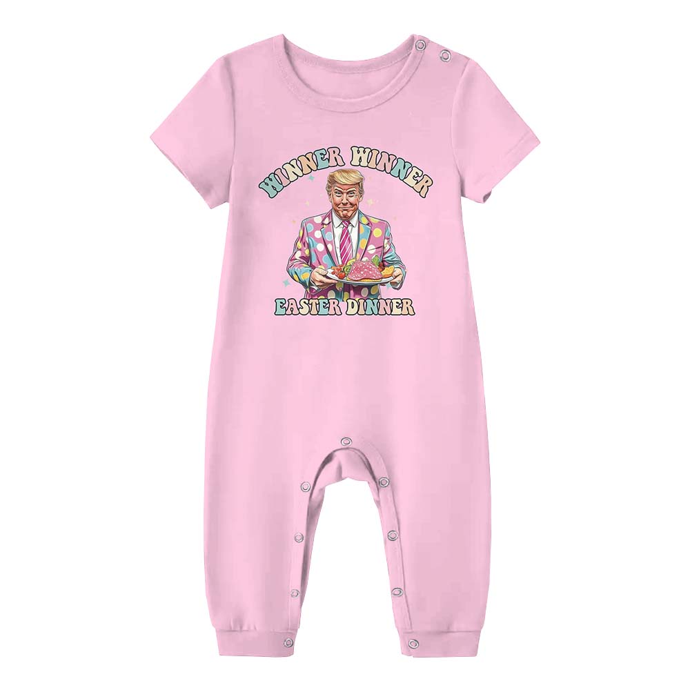Trump Easter Pajamas For Adults Short Sleeves Pink Trump Easter Pajamas For Adults Short Sleeves Pink