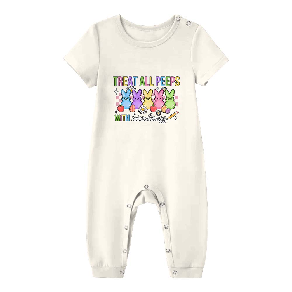 Treat All Peeps With Kindness Short Sleeve Easter Pajama Set Treat All Peeps With Kindness Short Sleeve Easter Pajama Set