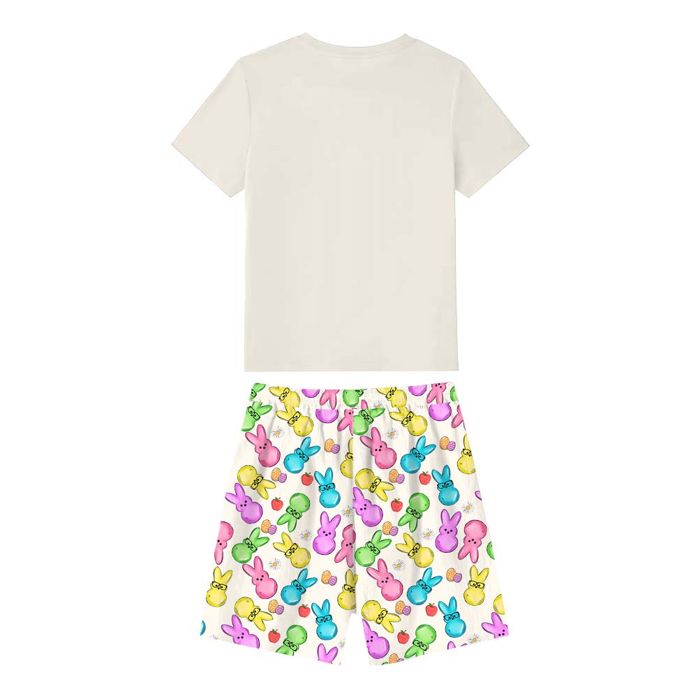 Treat All Peeps With Kindness Short Sleeve Easter Pajama Set Treat All Peeps With Kindness Short Sleeve Easter Pajama Set