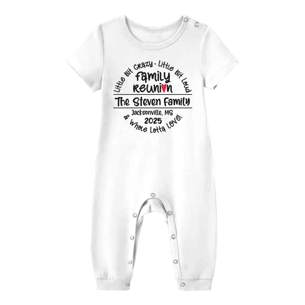 Personalized Family Reunion Matching Family Pajama Shorts Set Personalized Family Reunion Matching Family Pajama Shorts Set
