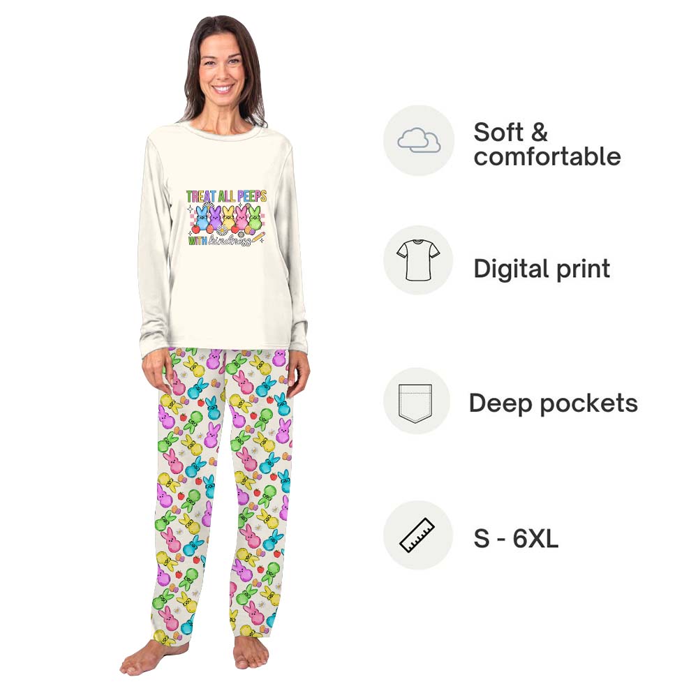Treat All Peeps With Kindness Matching Pajamas Whole Family Treat All Peeps With Kindness Matching Pajamas Whole Family