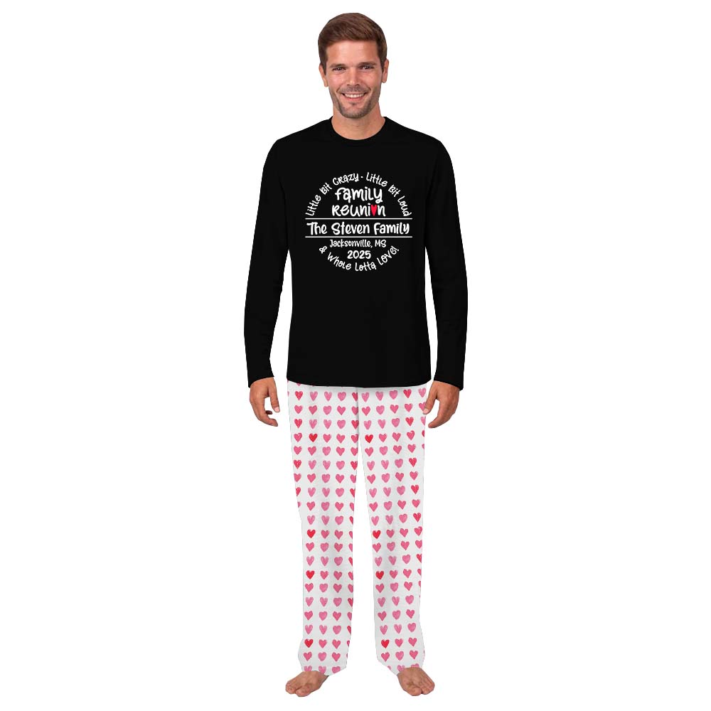Personalized Family Reunion Matching Family Pajamas With Dogs Personalized Family Reunion Matching Family Pajamas With Dogs