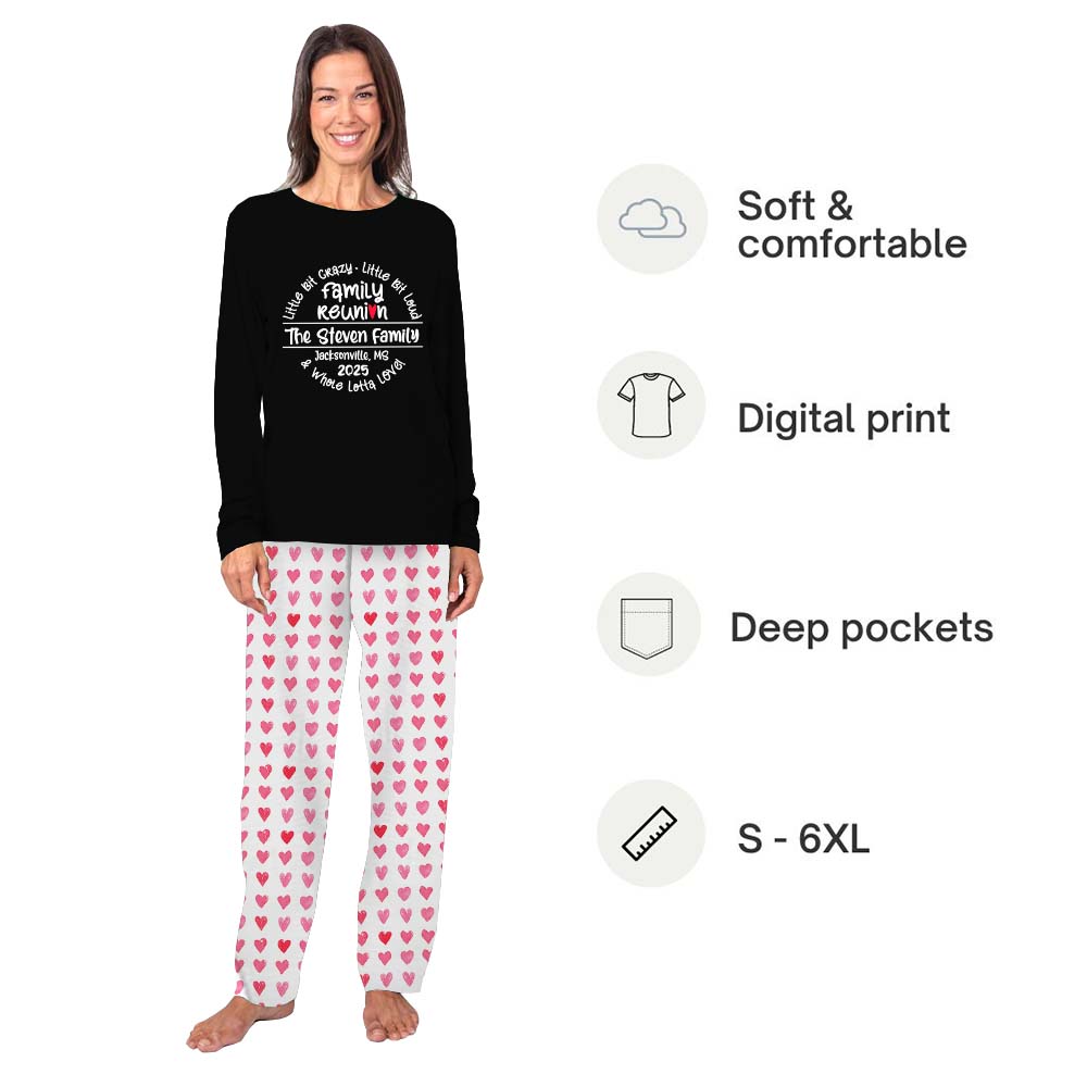 Personalized Family Reunion Matching Family Pajamas With Dogs Personalized Family Reunion Matching Family Pajamas With Dogs