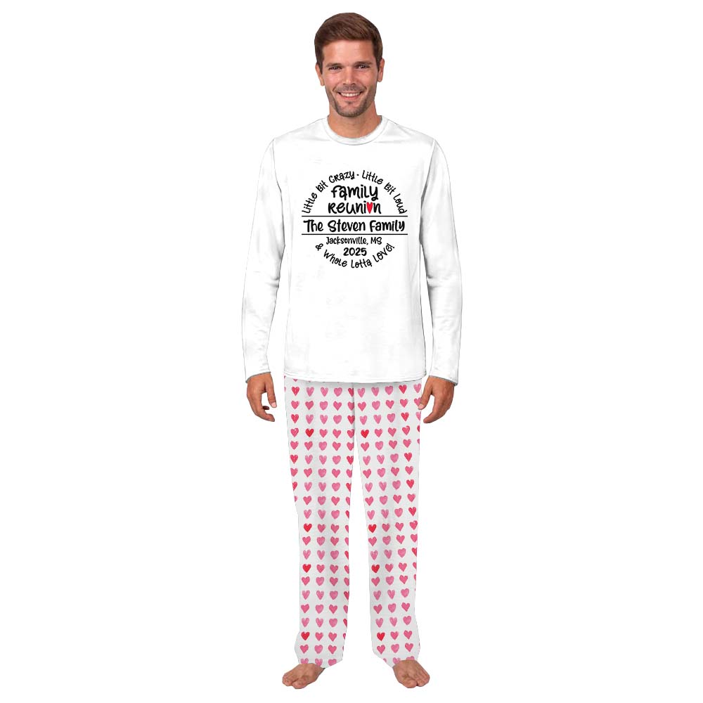 Custom Name Family Reunion Holiday PJ Sets Custom Name Family Reunion Holiday PJ Sets