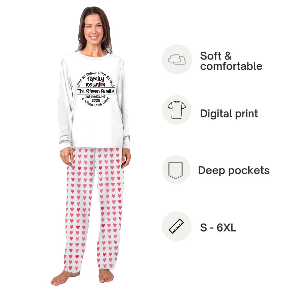 Custom Name Family Reunion Holiday PJ Sets Custom Name Family Reunion Holiday PJ Sets