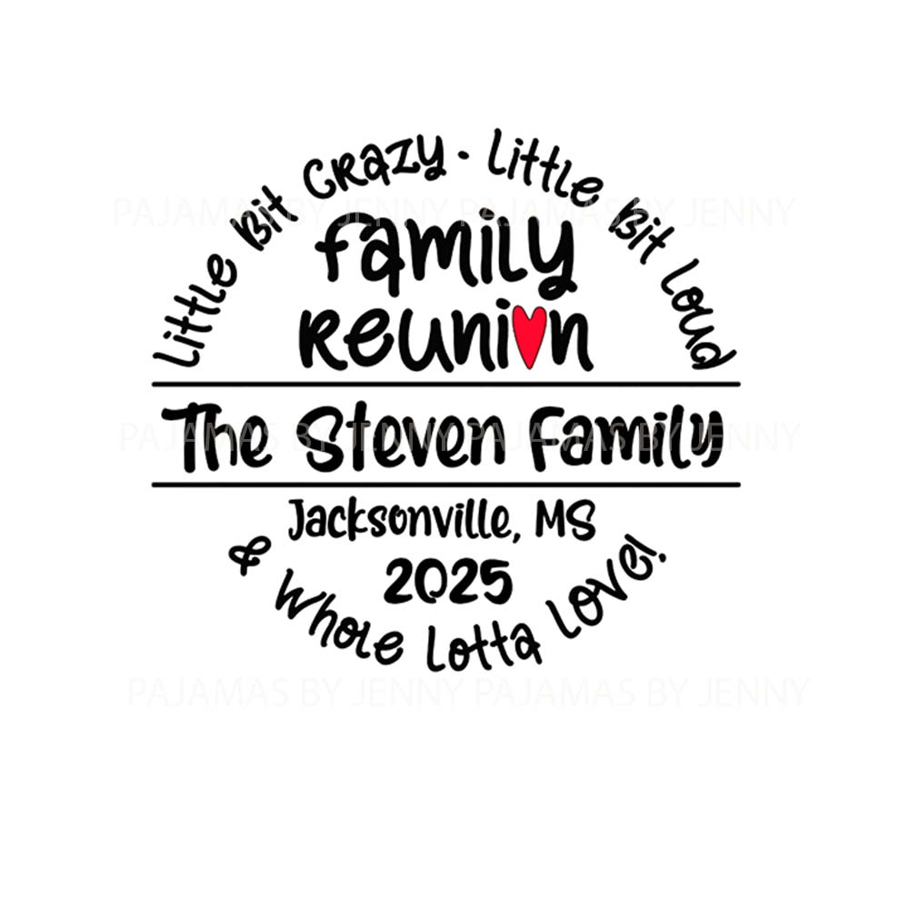 Custom Name Family Reunion Holiday PJ Sets Custom Name Family Reunion Holiday PJ Sets