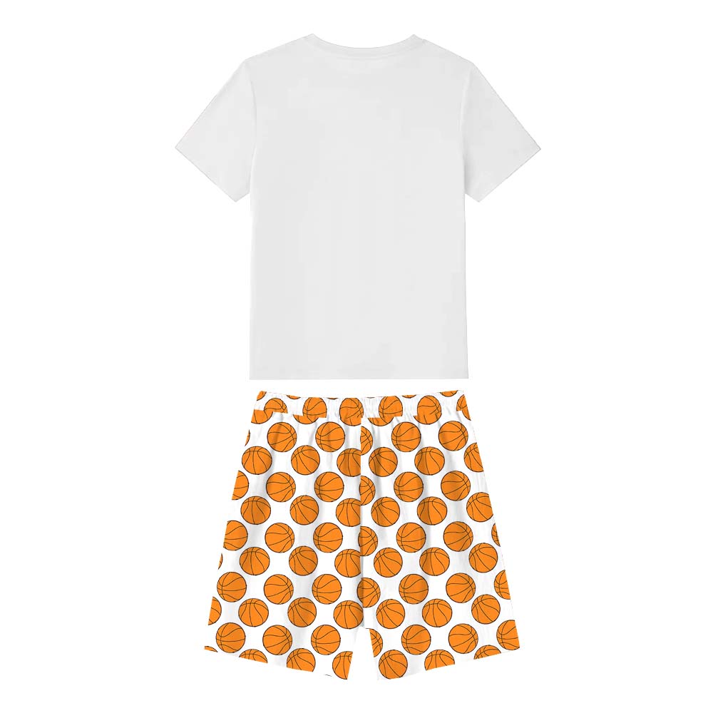 Personalized Basketball With Name Pajamas For Adults Short Sleeves Personalized Basketball With Name Pajamas For Adults Short Sleeves