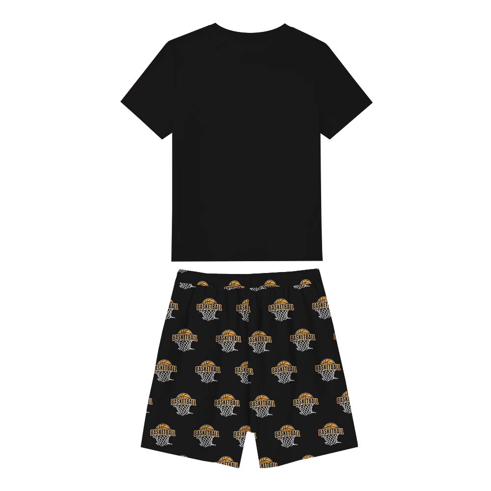 Custom Basketball Team Sport Pajamas For Family And Dog Short Sleeves Custom Basketball Team Sport Pajamas For Family And Dog Short Sleeves