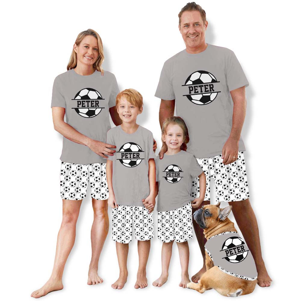 Custom Soccer With Name Pajamas Short Sets Custom Soccer With Name Pajamas Short Sets