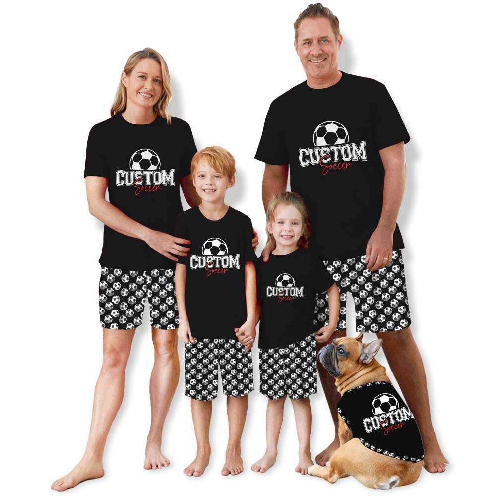 Personalized Name Soccer Pajamas Short Sets Personalized Name Soccer Pajamas Short Sets