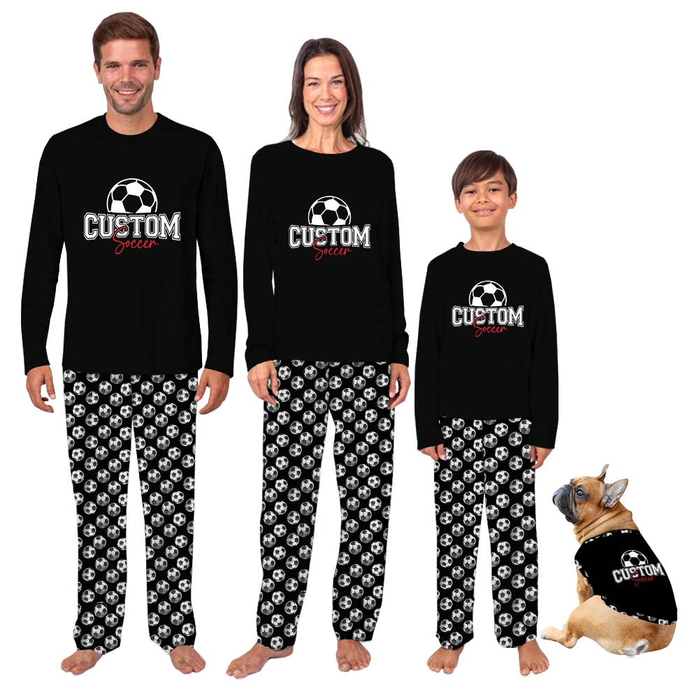Custom Name Soccer Owner And Dog Pajamas Custom Name Soccer Owner And Dog Pajamas
