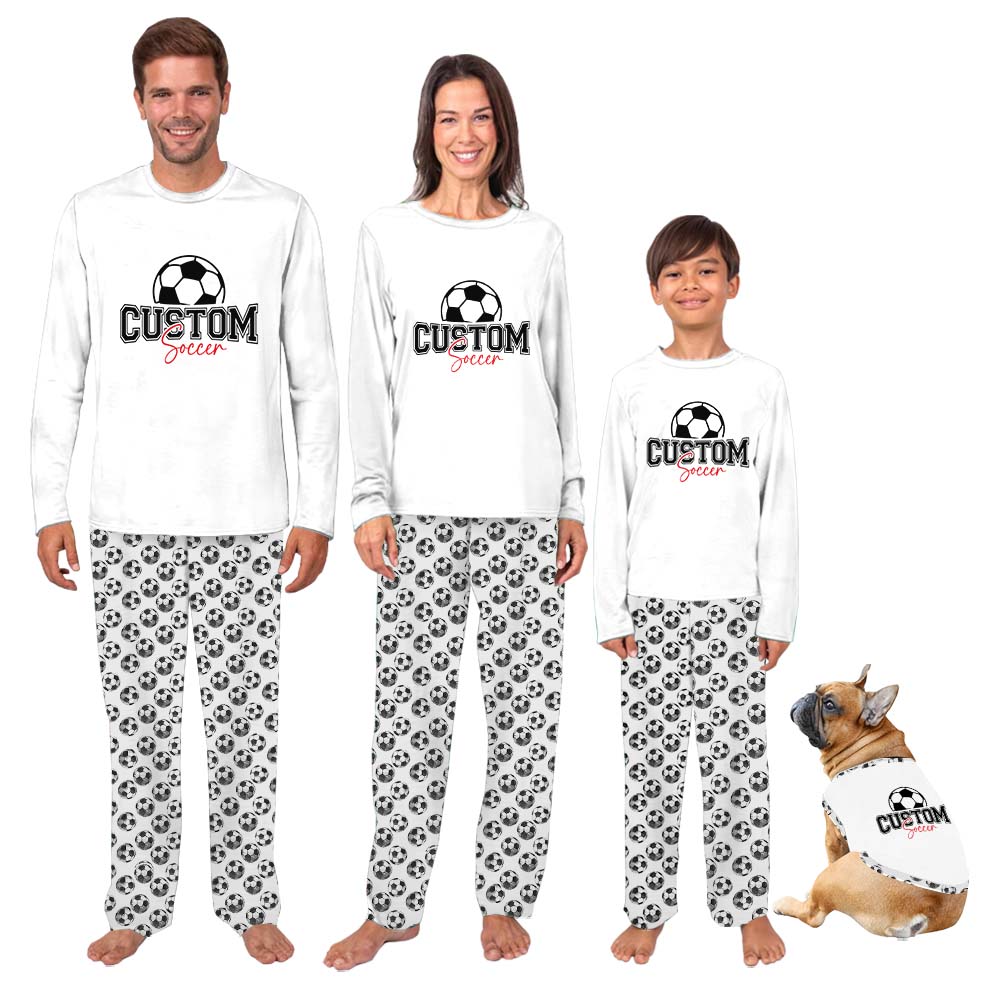 Personalized Soccer With Name Matching PJs For The Family Personalized Soccer With Name Matching PJs For The Family