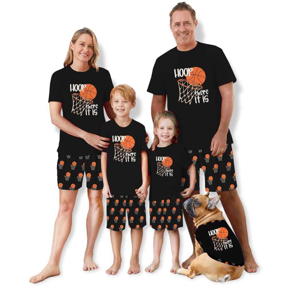 Matching Basketball Pajamas T-shirts And Shorts Matching Basketball Pajamas T-shirts And Shorts