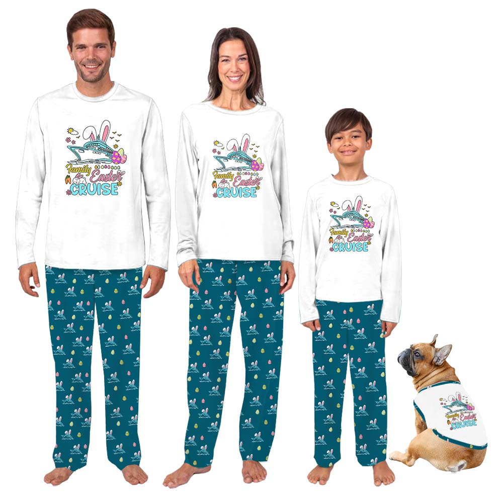 Funny Easter Cruise Owner And Dog Pajamas